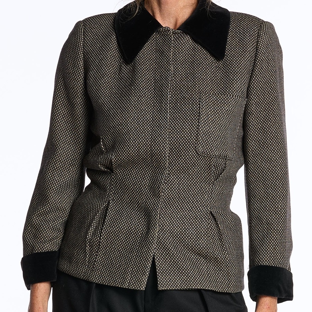 Giorgio Armani 1980s Tweed Wool Blazer